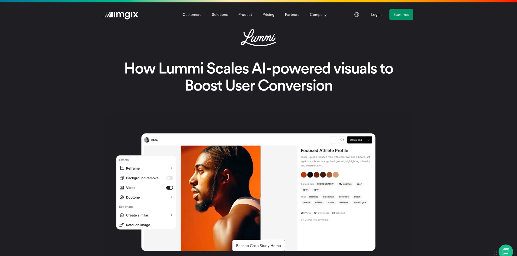 Case study after redesign