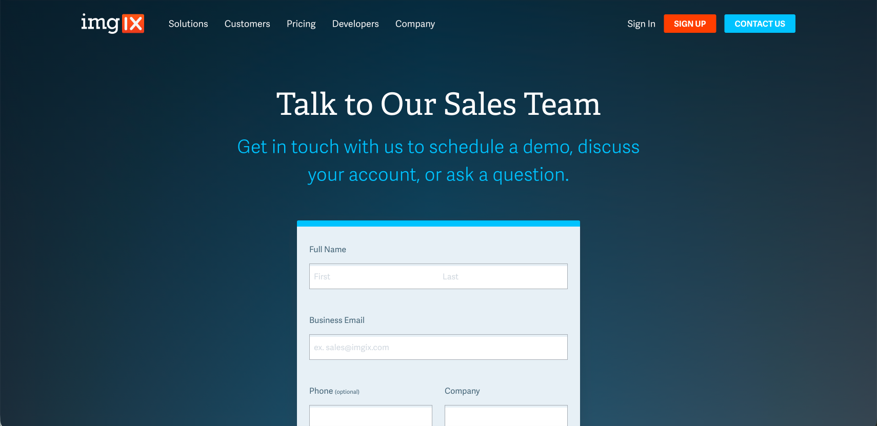 Contact form before